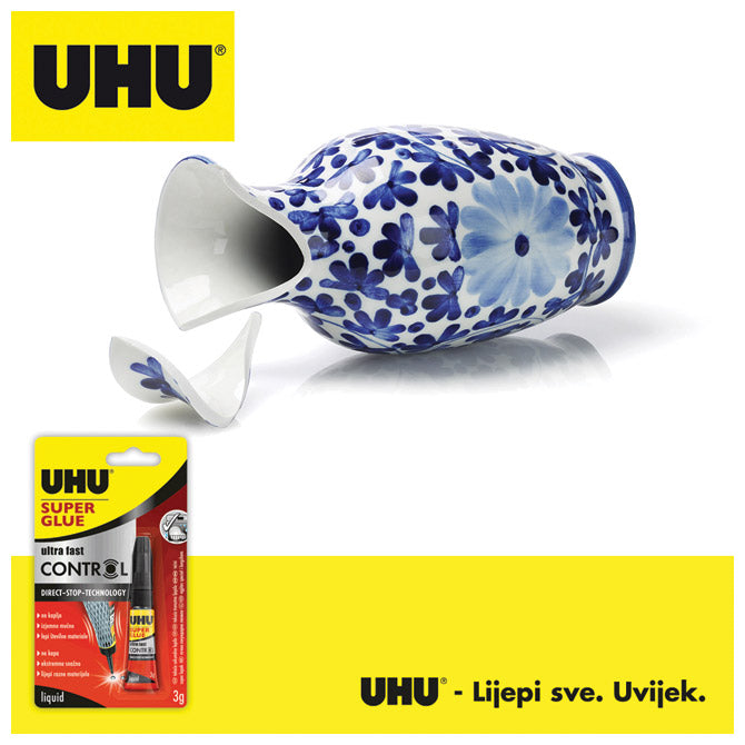 LJEPILO TRENUTAČNO  3G PLUS 1GRATIS SUPER GLUE(CIANOAKRILAT) UHU L0182000 BLISTER