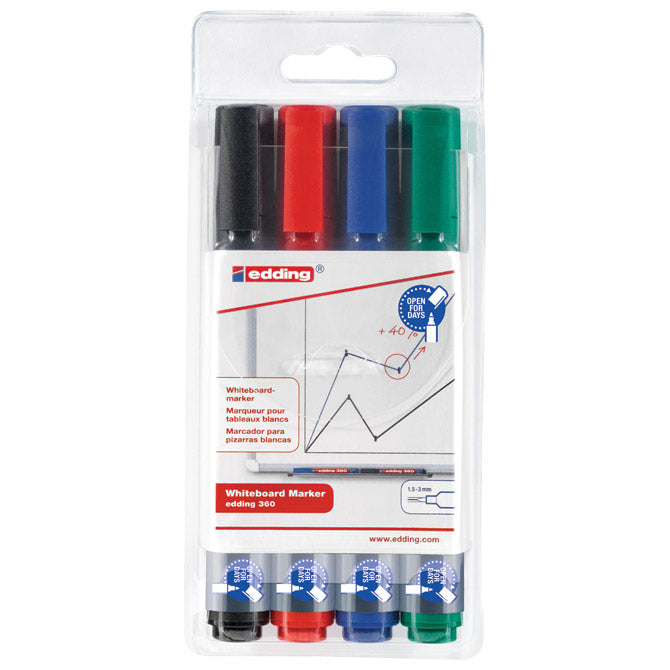 MARKER ZA BELO TABLO 1,5-3MM EDDING 360/4 S BLISTER