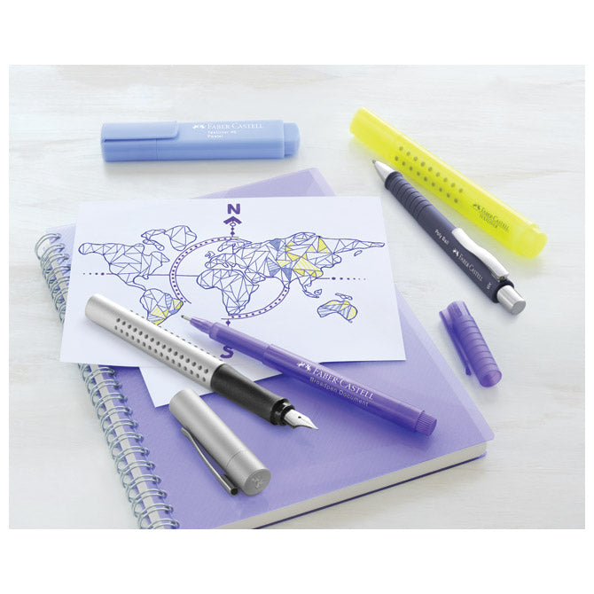 Kemični svinčnik gumiran poly ball faber castell 241151 moder