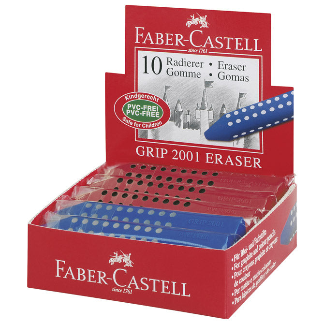 RADIRKA GRIP 2001 FABER CASTELL 187101 RDEČA/MODRA
