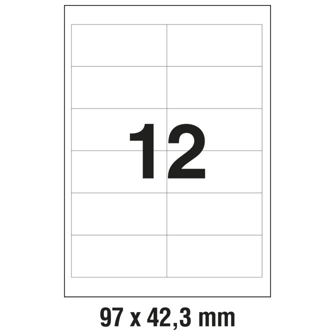 ETIKETE ILK  97X42,3MM PK100L ZWECKFORM 3659