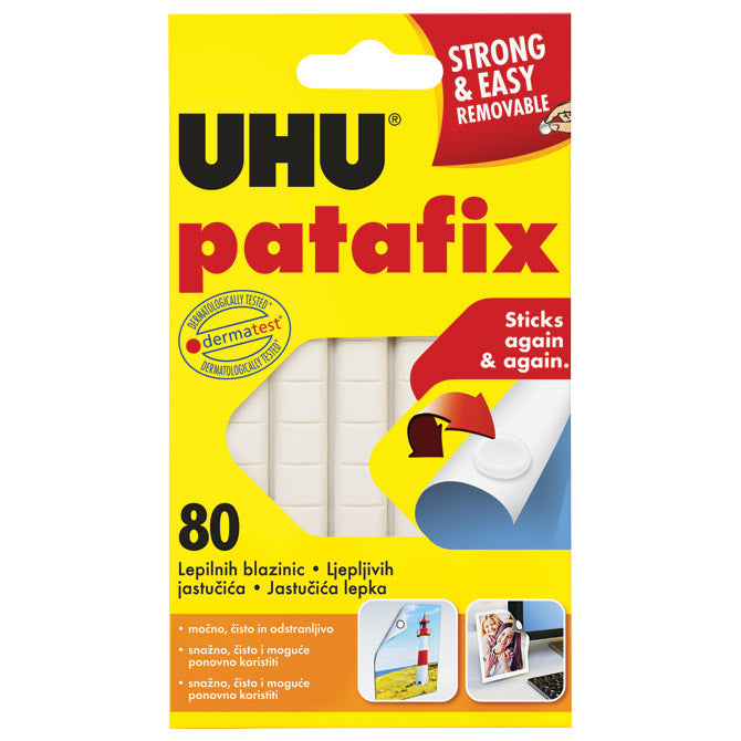 Lepilni blazinice 65g 80x Patafix UHU 48810 belo blister