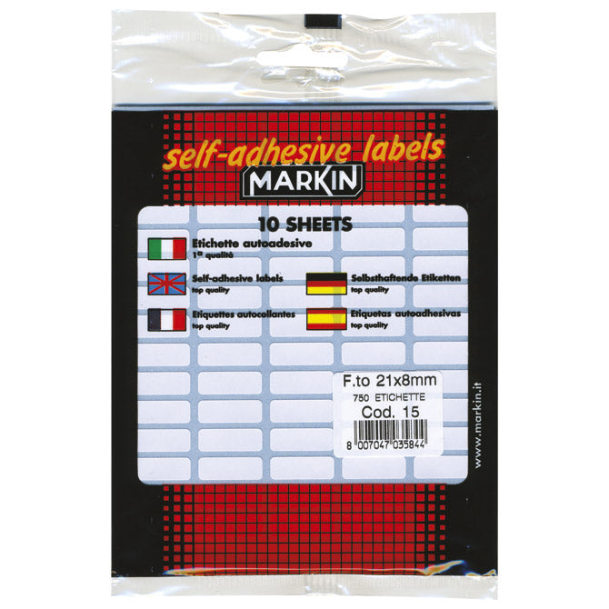 ETIKETE SLEP  21X8MM PK10L MARKIN 10015 BLISTER