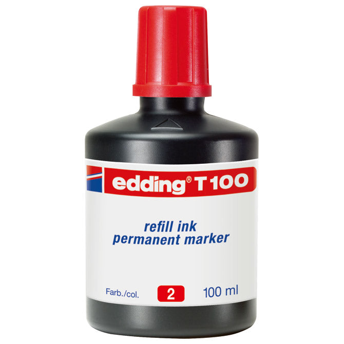 Tinta za marker permanentni  100ml edding t100 crvena