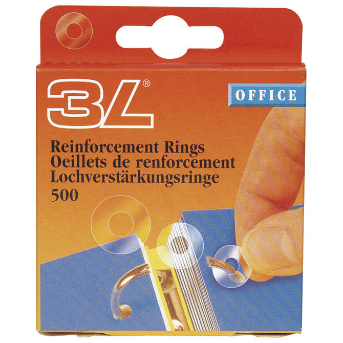 Etikete za ojačanje rupa fi13mm pp pk500 3l.8214-500 prozirna blister
