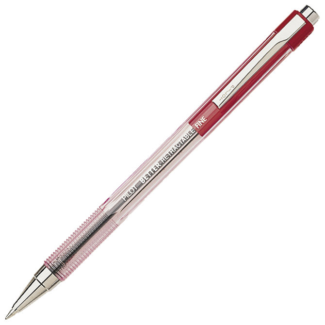 Kemični svinčnik better retractable pilot bp-145-f-r rdeča