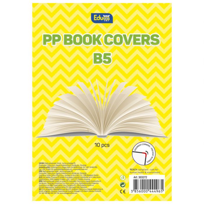 OMOTNICA-KORICE ZA KNJIGE B5 PP PK10 EDUCA
