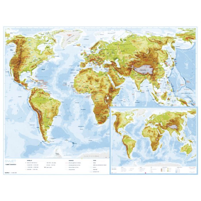 KARTA SVIJETA 56X49 CM PLASTIFICIRANA OBOSTRANA TRSAT