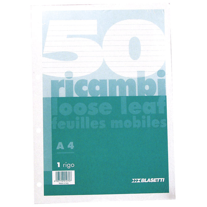 BLOK ZA MAPO VLOŽNO 4 LUKNJE A4 ČRTE 50L BLASETTI BELI