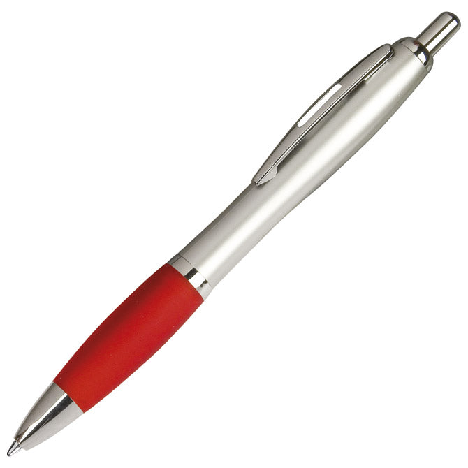 Kemični svinčnik grip 11681 (8916b) sha.srebrna/rdeča