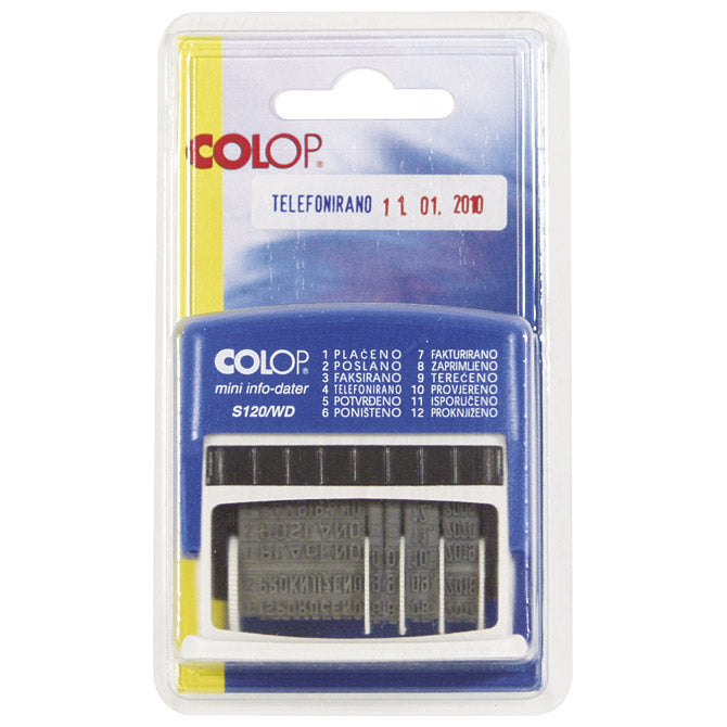 PRINTY-DATUMIRKA H-4MM PLUS 12 FRAZ COLOP S120/WD BLISTER