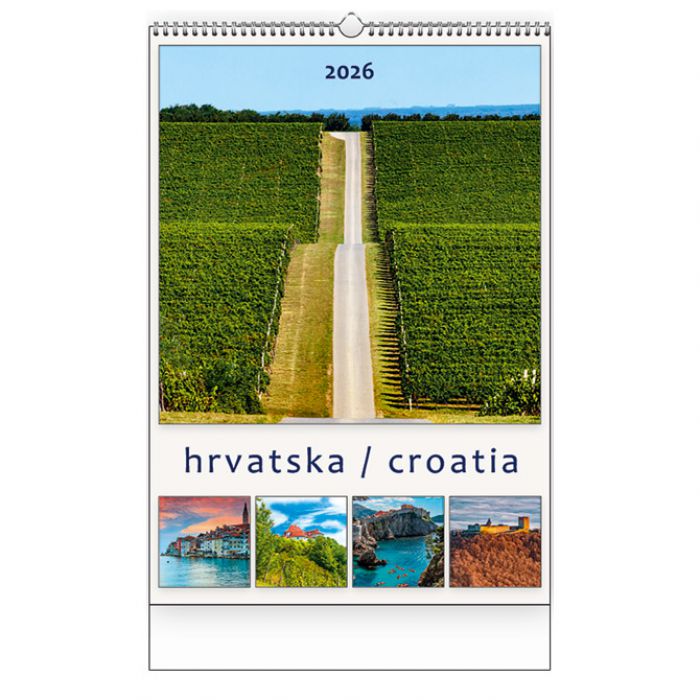 KALENDAR "HRVATSKA 2027" 13 LISTOVA, SPIRALA KAL.