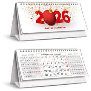Kalendar stolni mali sa spiralom sivi