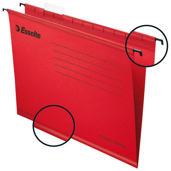 Viseči mapa 39-v a4 plus pk25 classic fc esselte 90336 rdeča