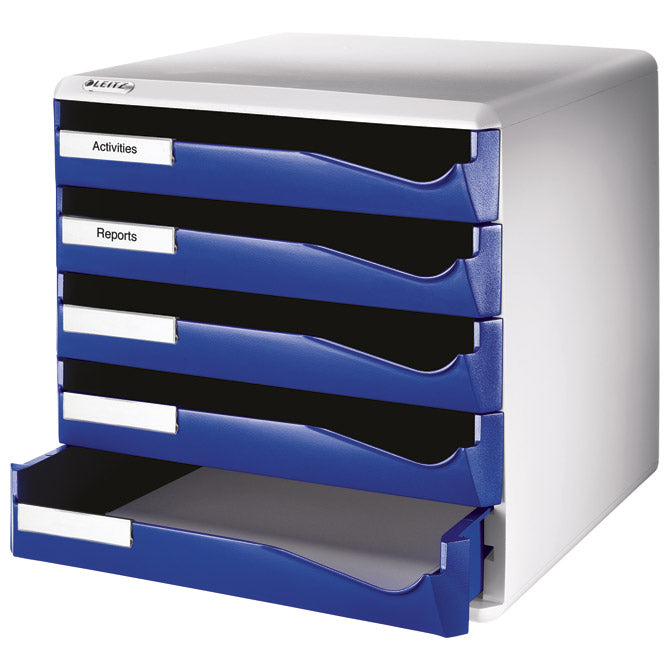 ŠKATLA S 5 PREDALI POST SET LEITZ 52800035 MODRA