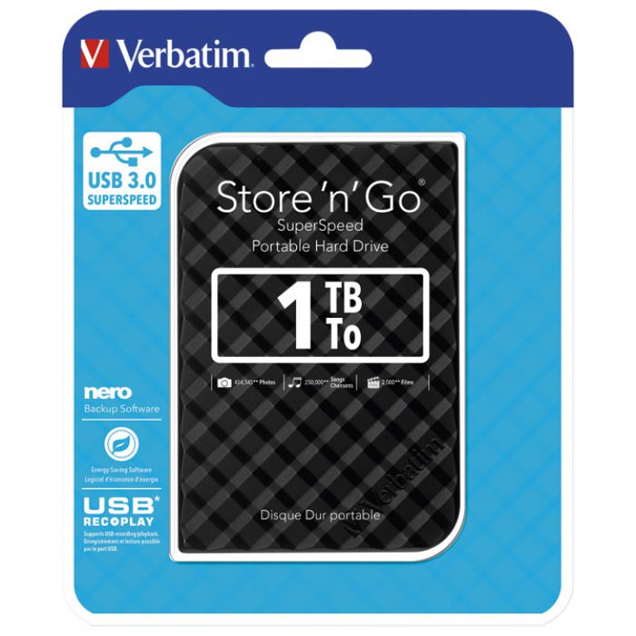HARD DISK 2.5"     1TB USB 3.0 - 3D SURFACE VERBATIM 53194 CRNI BLISTER