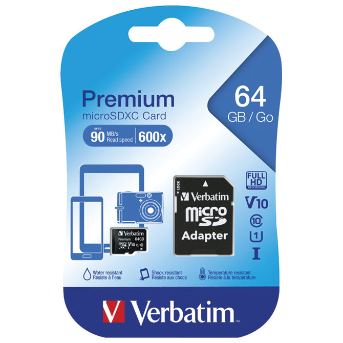 POMNILNIŠKA KARTICA MICRO SDXC 64GB VERBATIM 44084 BLISTER