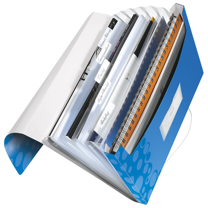 MAPA ZA KUĆNI BUDŽET  6 PREGRADA S GUMICOM PP WOW LEITZ 45890136 PLAVA