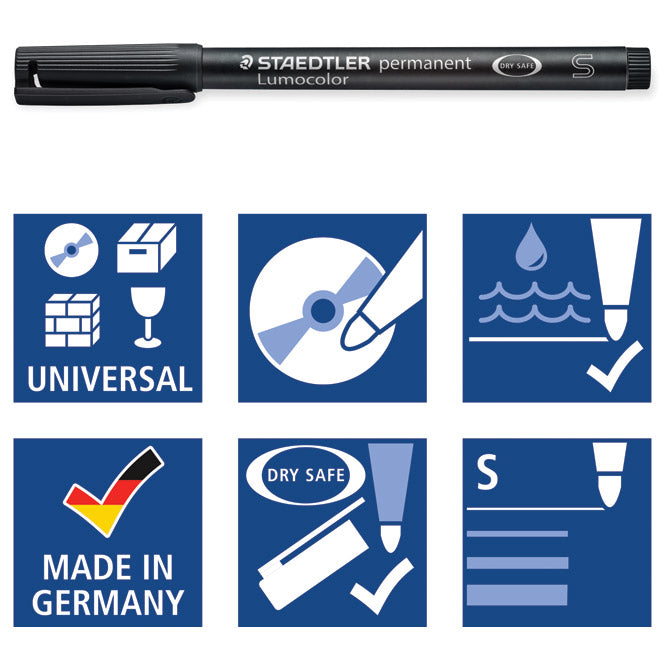 MARKER PERMANENTNI 0,4MM RECIKLIRANI LUMOCOLOR STAEDTLER 313-2 CRVENI