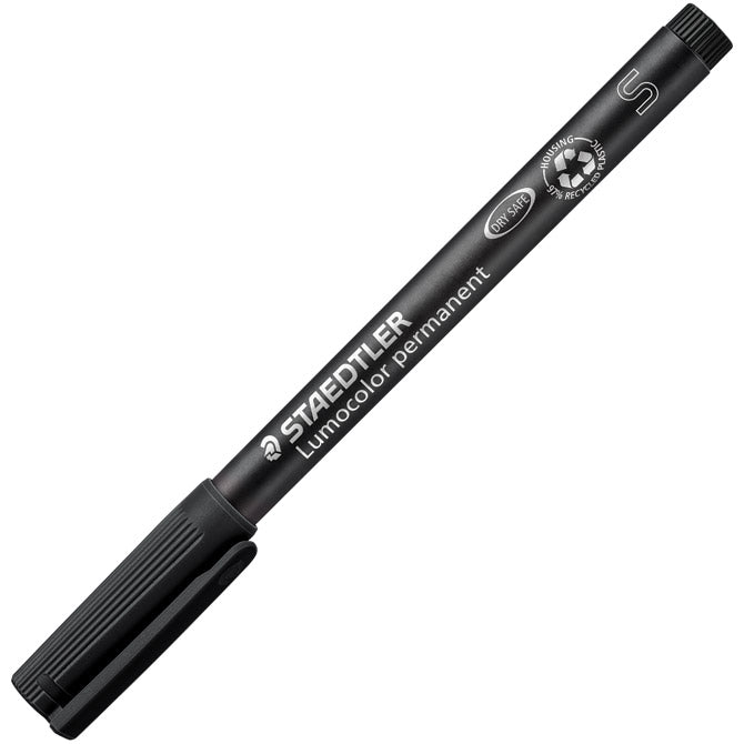 Permanentni marker 0,4 mm recikliran Lumocolor Staedtler 313-9 črn