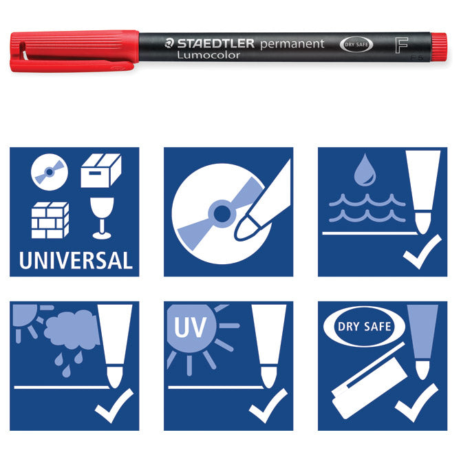 MARKER PERMANENTNI 0,6MM PK4 RECIKLIRANI LUMOCOLOR STAEDTLER 318 WP4