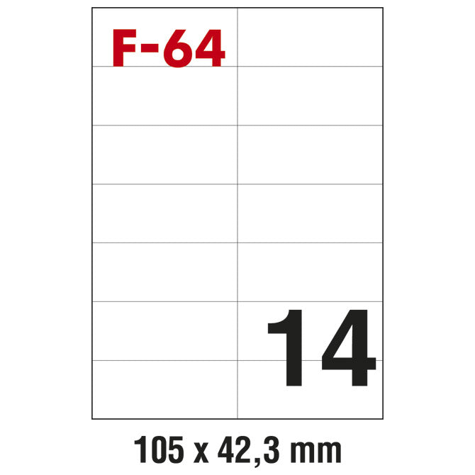 ETIKETE ILK 105X42,3MM PK100L FORNAX F-64