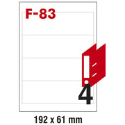 ETIKETE ILK ZA REGISTRATORE 192X61MM PK100L FORNAX F-83