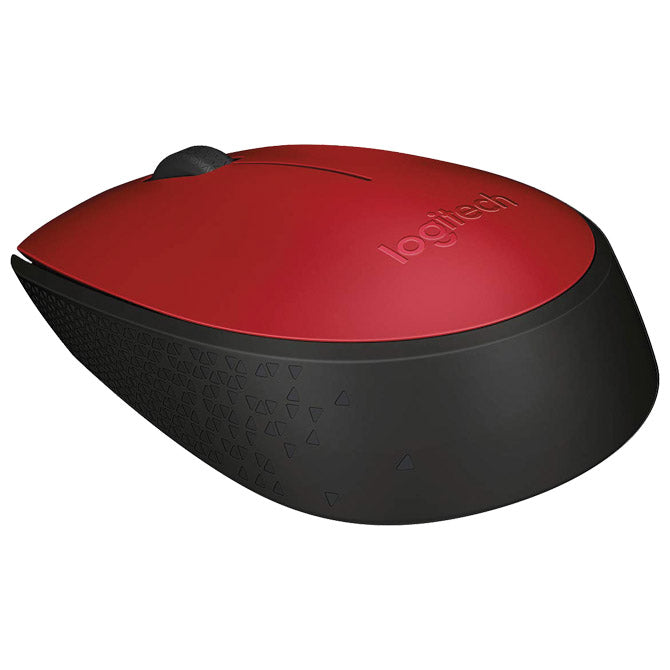 MIŠ USB 3TIPKE OPTIČKI BEŽIČNI M171 LOGITECH CRVENO/CRNI BLISTER