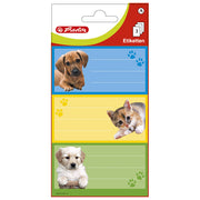 Nalepke šolski papir psi/mačke herlitz 830216 blister
