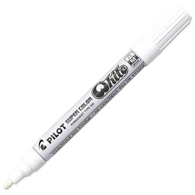 Marker permanentni 2mm okrogla konica super color pilot sc-w-m beli