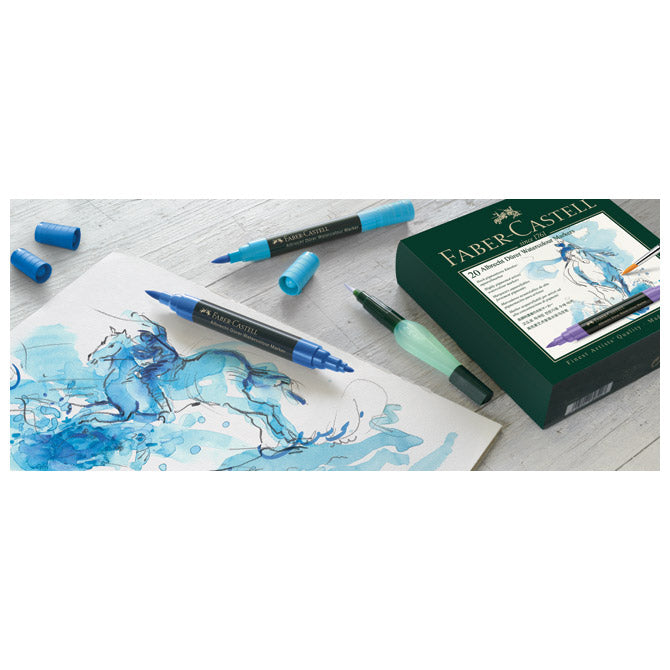 MARKER OBOSTRANI AKVAREL 20BOJA ALBRECHT DÜRER FABER CASTELL 160320 SORTIRANO