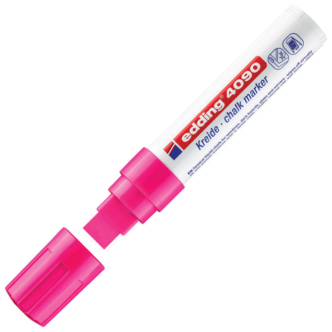Marker-kreda za steklo 4-15mm edding 4090/1 neon roza blister