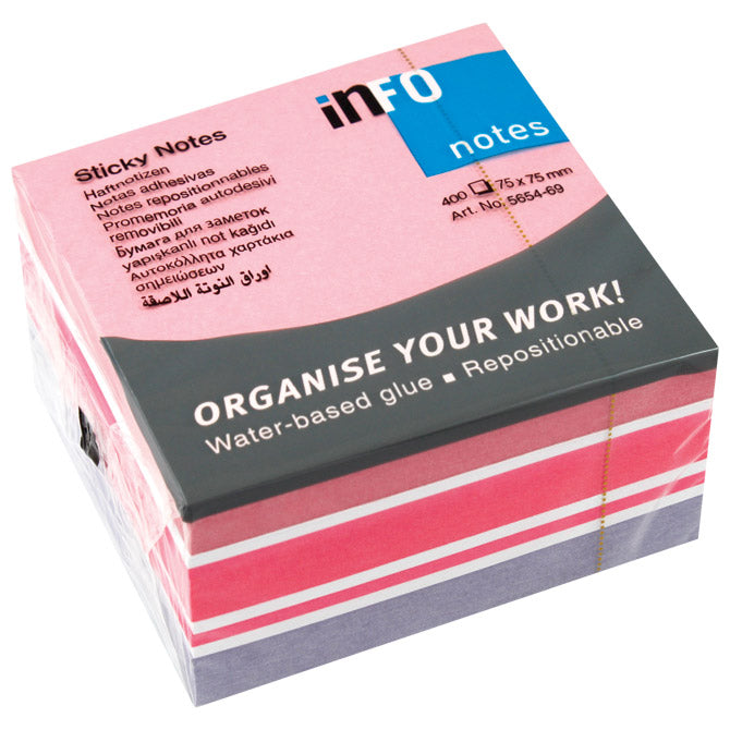 SAMOLEPILNI BLOK KOCKA 75X75MM 400L GLOBAL NOTES 5654-69 SORTIRANO
