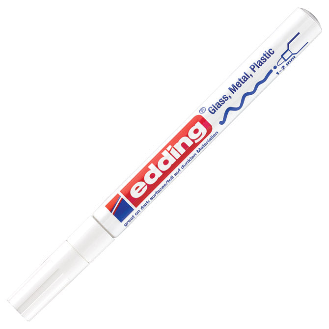 Marker permanentni sjajni lakirajući 1-2mm edding 751 bijeli