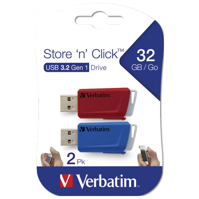 MEMORIJA USB 2X32GB 3.0 STORE&APOS;N&APOS;CLICK VERBATIM 49308 SORTIRANO BLISTER