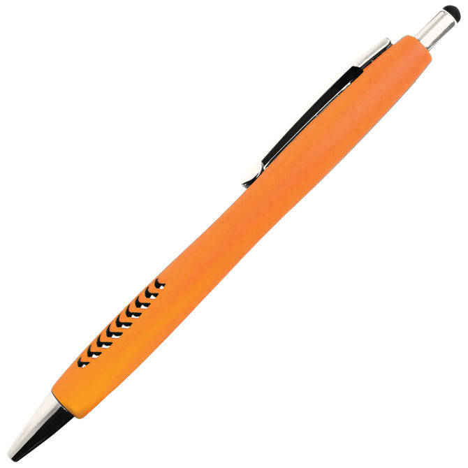 Kemični kovinski svinčnik z gumiranim gripom in touch pen ycd1006tr melbourne sha.toplo rumena