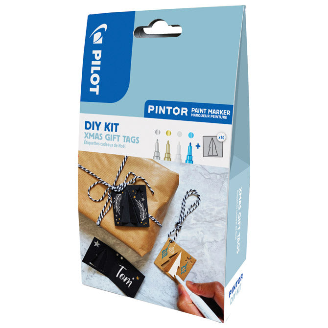 SET 4 MARKERA I PRIVJESNICE DIY KIT XMAS GIFT TAGS PINTOR PILOT BLISTER!!