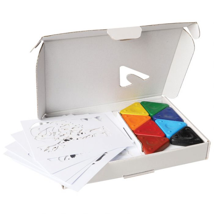 BOJE VOŠTANE TROKUTASTE 8BOJA PLUS ŠABLONE PRIMO 0721TRI8ST * DO ISTEKA ZALIHA