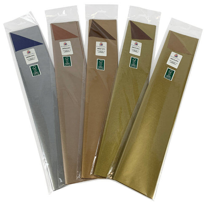 PAPIR UKRASNI TISSUE 50X75CM PK6 CARTOTECNICA ROSSI Z8045 METALIK BAKRENO-PLATINASTI BLIS.