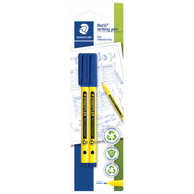 FLOMASTER FINELINER 0,6 MM PK2 NORIS STAEDTLER 307-3 BK2 PLAVI BLISTER!!