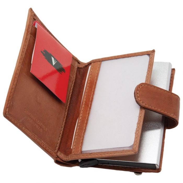 NOVČANIK-ETUI KOŽNI S RFID ZAŠTITOM 1097 KONJAK
