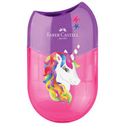 ŠILJILO PVC S PVC KUTIJOM 2 RUPE UNICORN FABER CASTELL 183553 SORTIRANO
