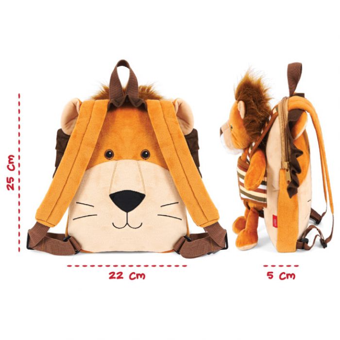 RUKSAK MINI OBOSTRANI S ODVOJIVIM PLIŠANCEM LENNY LION PERLETTI 13075