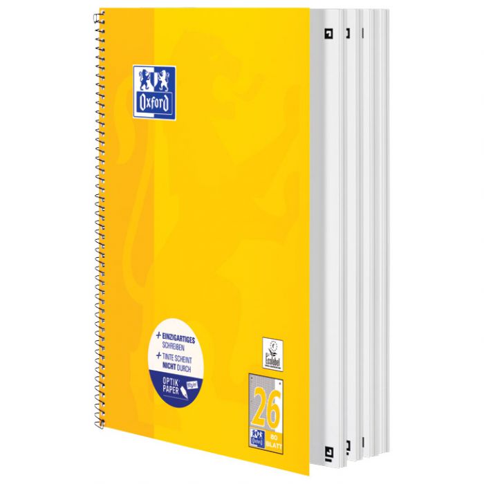 BLOK KOLEGIJ A4 PLUS  KARO 80L PERFORACIJA PLUS 4RUPE CLASSIC OXFORD 100050356 TAMNOŽUTI