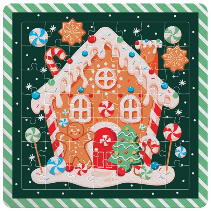 PUZZLE 49 KOM U OKVIRU CHRISTMAS "GINGERBREAD HOUSE" INTERDRUK