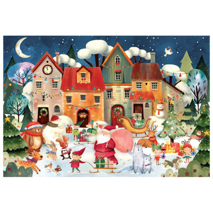 PUZZLE 250 KOM TUBA CHRISTMAS "CHRISTMAS TOWN" INTERDRUK