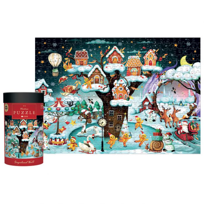 PUZZLE 500 KOM TUBA CHRISTMAS "GINGERBREAD WORLD" INTERDRUK