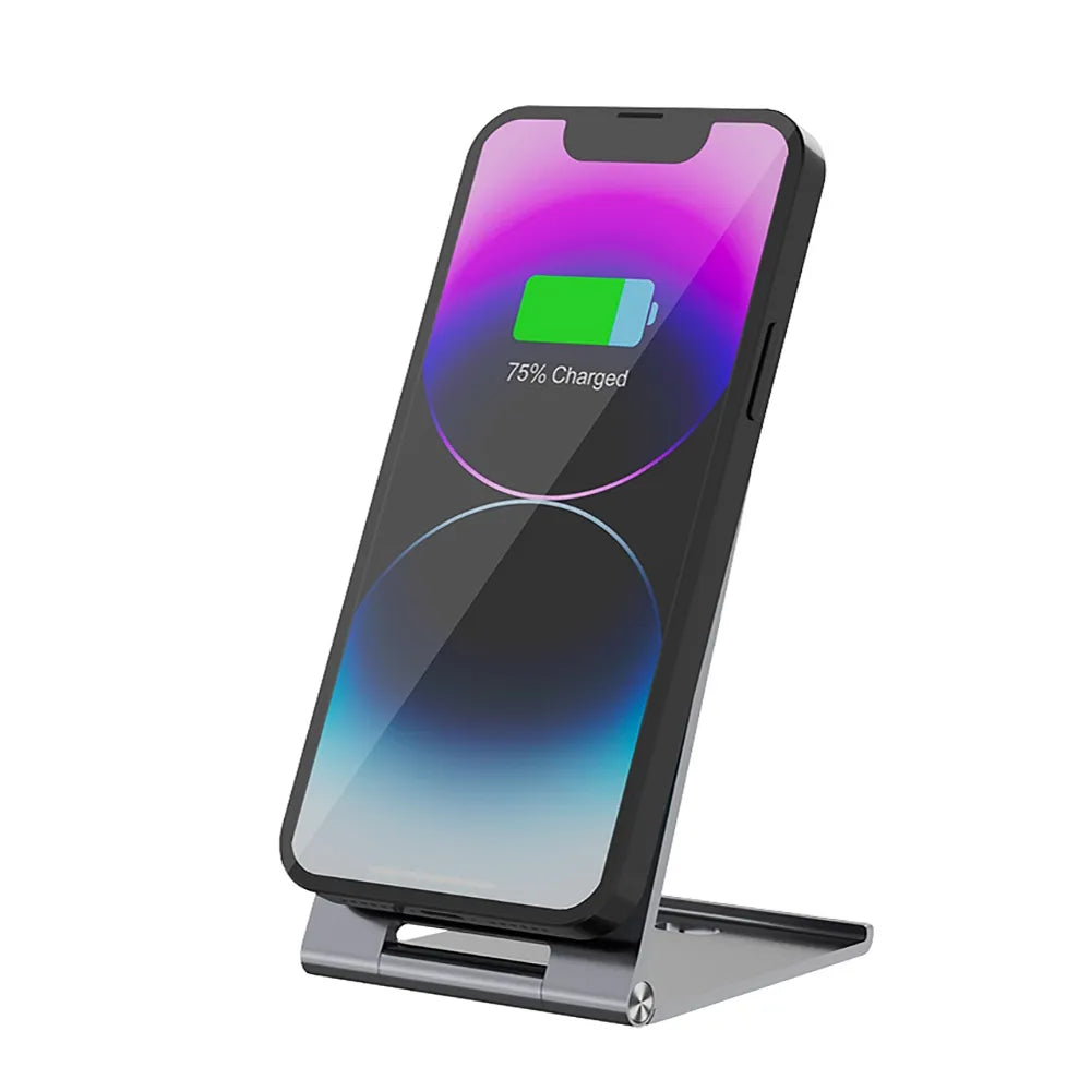 FORCELL F-ENERGY Flip Charge Qi2 15W MagSafe kompatibilní bezdrátová nabíječka stříbrná