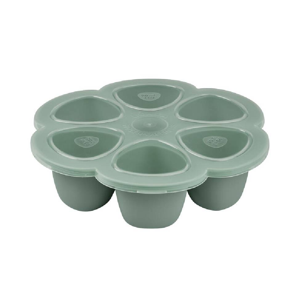 Beaba set od 6 silikonskih posuda za zamrzavanje od 90 ml, Sage green