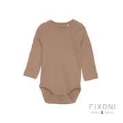 Fixoni - Bodi dugi rukav, Affogat, vel. 62